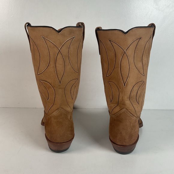 1960s Rodeo Suede Cowboy Boots 11.5 D Rough Out USA Made - Picture 16 of 16